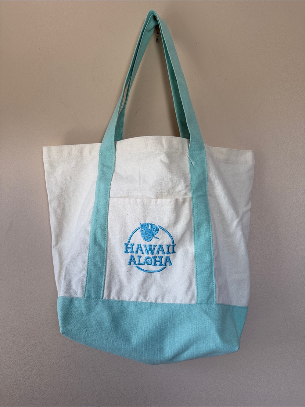 Trader Joe’s Hawaii Aloha Canvas Tote - Mint